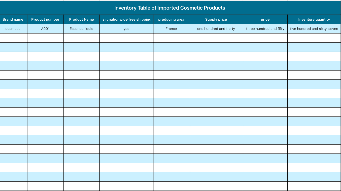 Imported cosmetics 1